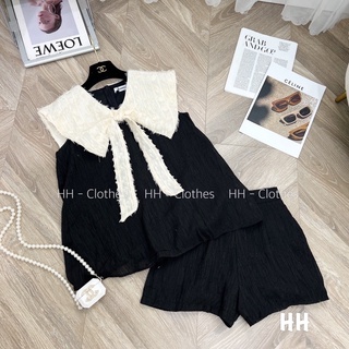 Set bộ cổ bèo thắt nơ xinh