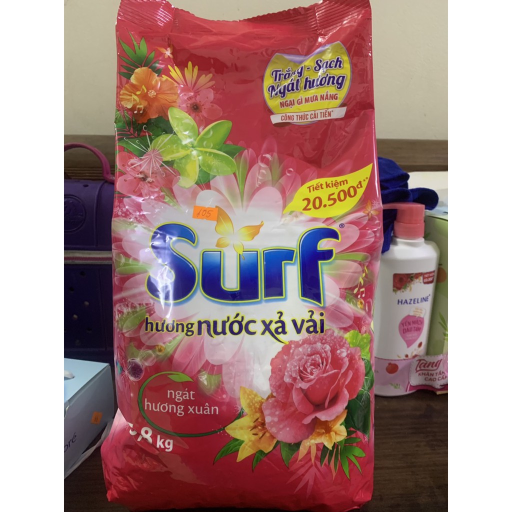 BỘT GIẶT SURF HƯƠNG NƯỚC XẢ VẢI 5.8KG