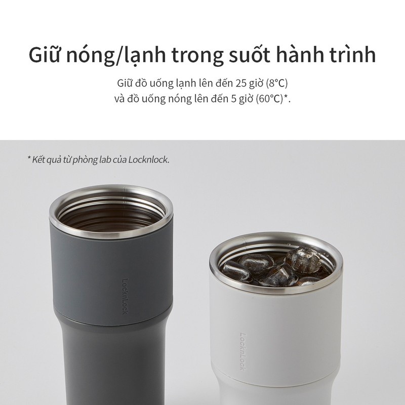 Bình giữ nhiệt Lock&amp;Lock Metro Drive 650ml thiết kế riêng cho ngưới lái xe - LHC4277S