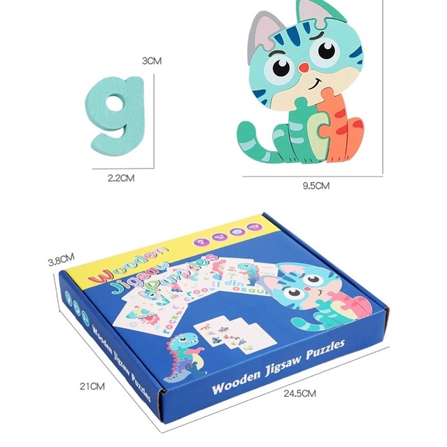 Bộ đồ chơi ghép hình kèm 26 chữ cái bằng gỗ tương ứng giúp con phát triển tư duy đồ chơi cho bé từ 2 tuổi Binkids DC01