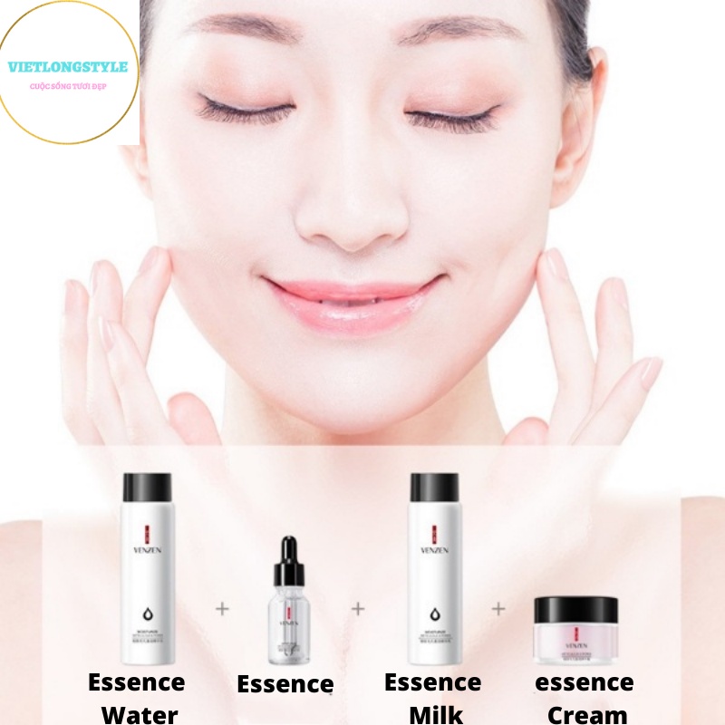 Bộ Mỹ Phẩm Chăm Sóc Da Mặt Venzen Se Khít Lỗ Chân Lông Dưỡng Ẩm Nội Địa Trung