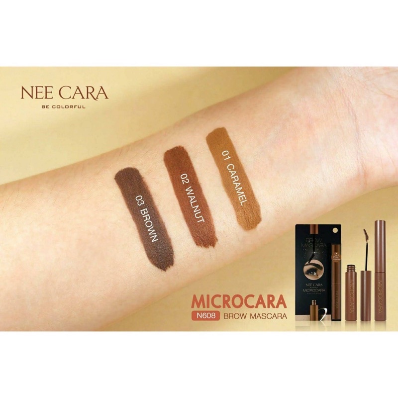 Mascara chuốt chân mày, bền màu, kháng nước, lâu trôi Neecara N608