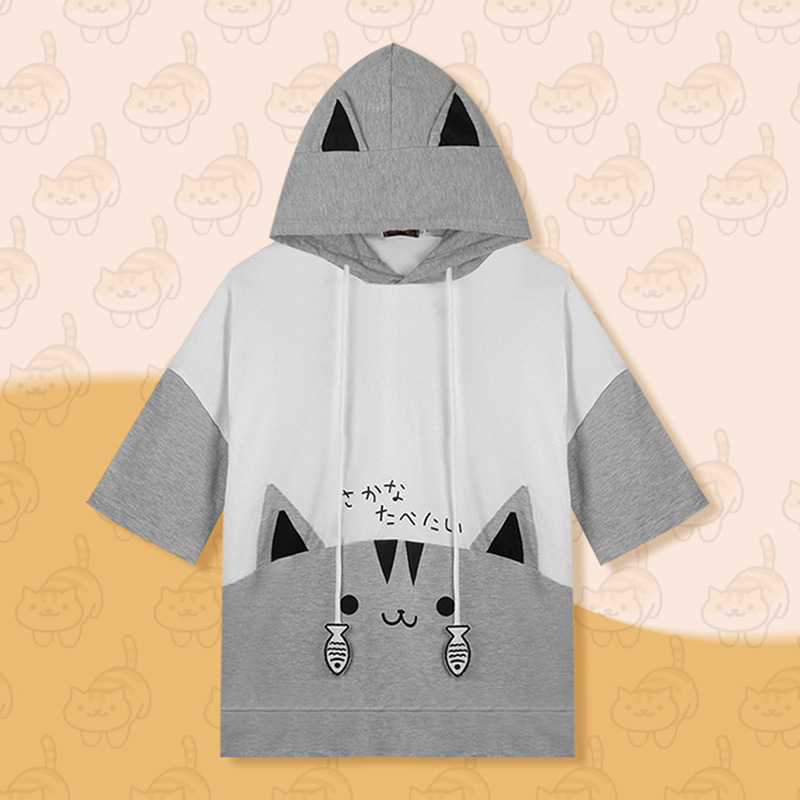 Neko Atsume Hoodies Anime Dễ thương Mèo Kawaii Sân sau t Áo sơ mi Cosplay Nhật Bản Harajuku Phụ nữ Áo khoác Áo khoác Mùa đông Ngoại vi cho Áo khoác Hoạt hình