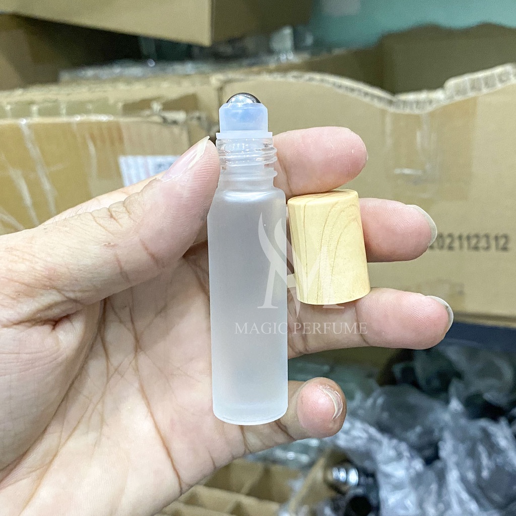 Chai lọ đựng tinh dầu thủy tinh cao cấp dạng bi lăn, dung tích 5ml, 10ml