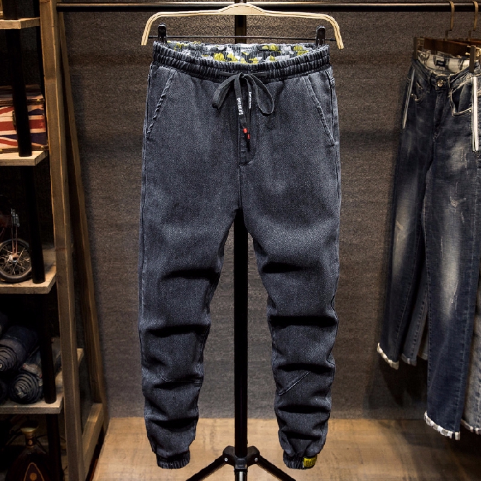Quần jogger vải jean ống rộng thiết kế mới và trẻ trung cho nam