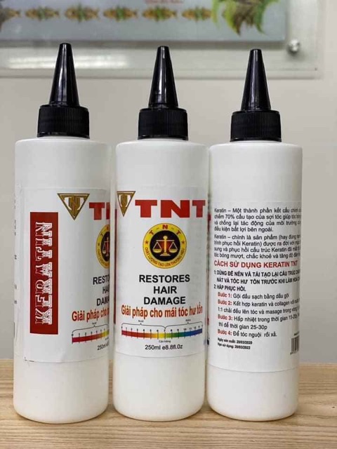 Keratin TNT thuỷ phân, phục hồi tóc nát, tóc tẩy. hàng đanh dai sợi tóc, bóng tóc và mềm mượt. mùi thơm