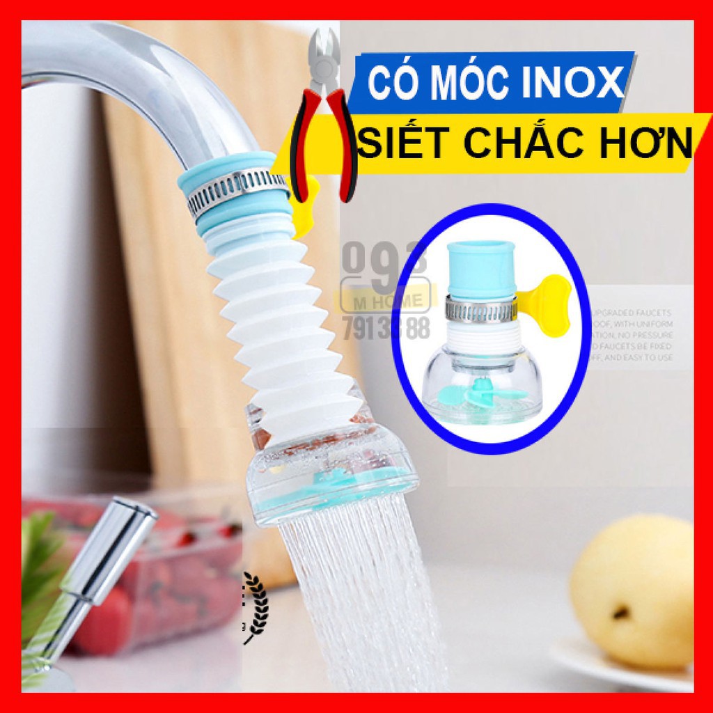 Đầu lọc vòi nước tăng áp từ vòi xoay 360 độ