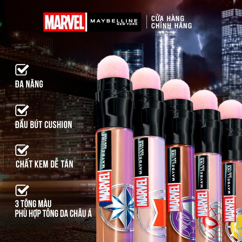 [Phiên Bản Giới Hạn MARVEL] Bút Cushion Che Khuyết Điểm Đa Năng Instant Age Rewind Maybelline New York 6ml | BigBuy360 - bigbuy360.vn