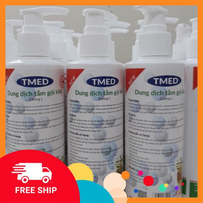 VB31 TẮM GỘI KHÔ 2in1, cho NGƯỜI BỆNH Tmed 200ml, bệnh nhân, trông người bệnh, sau phẫu thuật, HSSV Vbig Mart