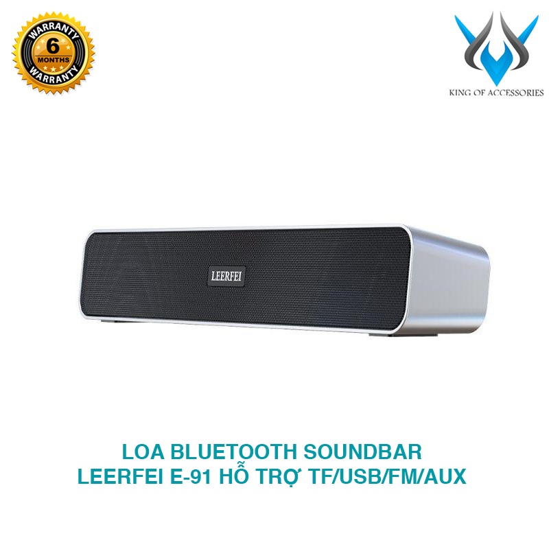 Loa bluetooth soundbar LEERFEI E-91 đa năng hỗ trợ AUX/TF/USB/FM (Màu Random) Phụ kiện 1986