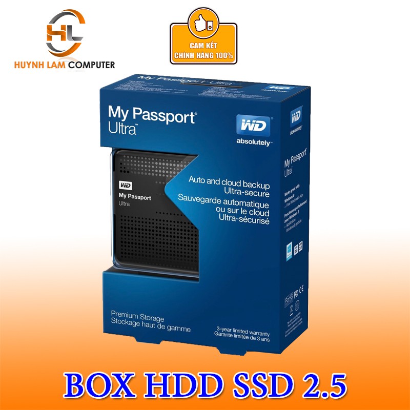 Box HDD 2.5 USB 3.0 gắn mọi ổ cứng hỗ trợ lên đến 2TB box ổ cứng W D (element/passport mẫu ngẫu nhiên)