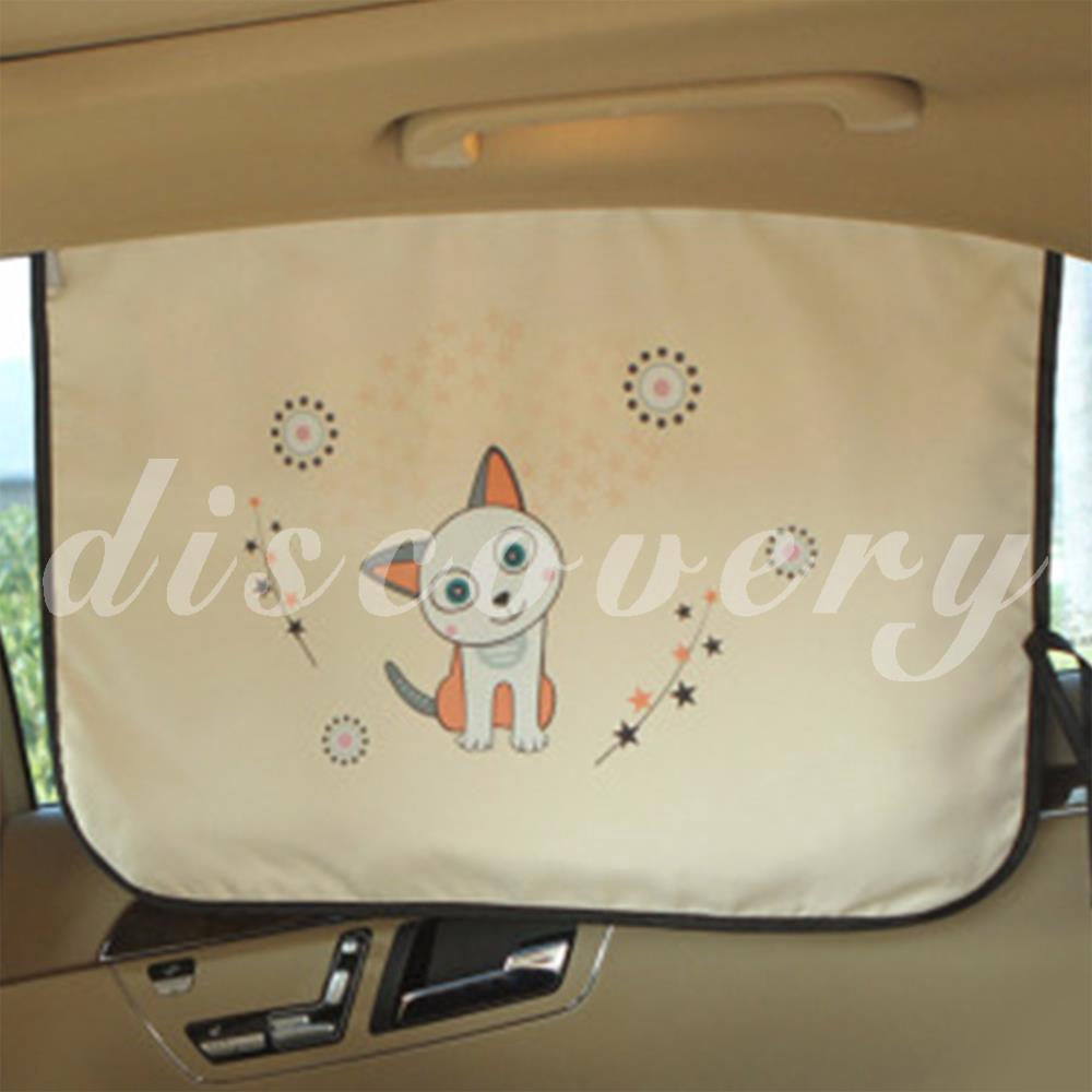 Cartoon Sun Shade Car Sun Shade Cute Pattern With Magnet Printing