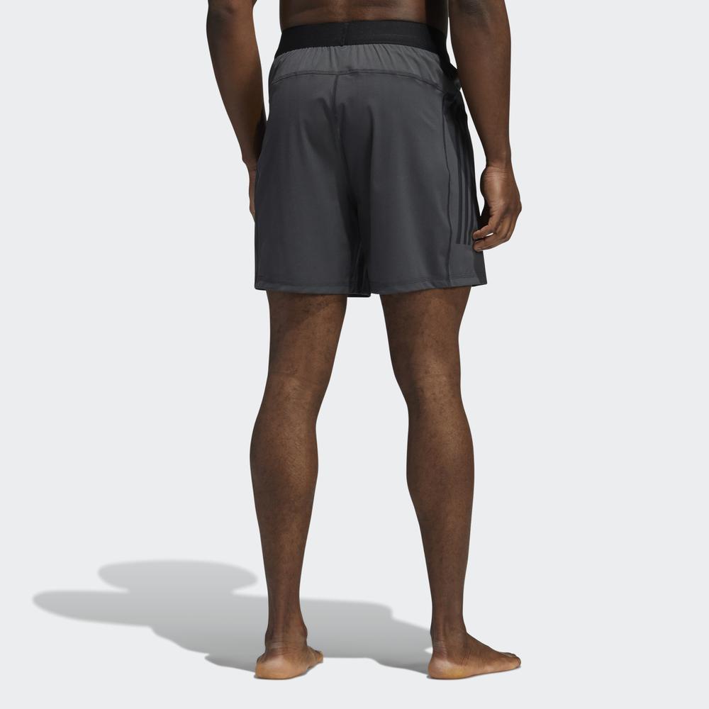 Quần Ngắn adidas TRAINING Nam Quần Short Yoga Dệt Kim Dọc Màu xám GU6367