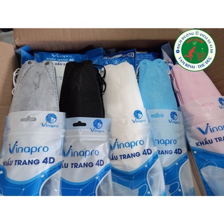 Thùng khẩu trang kháng khuẩn KF94 VINAPRO 4D (thùng/ 30 bịch/ 300 cái)