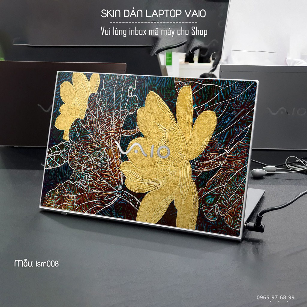 Skin dán Laptop Sony Vaio in hình Bông Sen Trong Giếng Ngọc - lsm008 (inbox mã máy cho Shop)