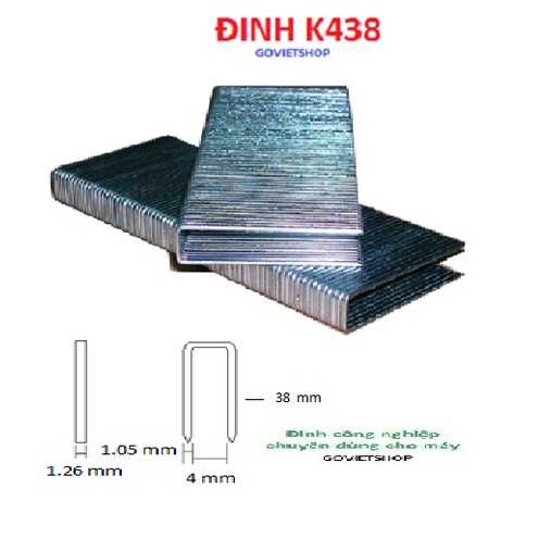 Đinh K438 công nghiệp U4mm x dài 38mm dùng đóng thùng gỗ ván