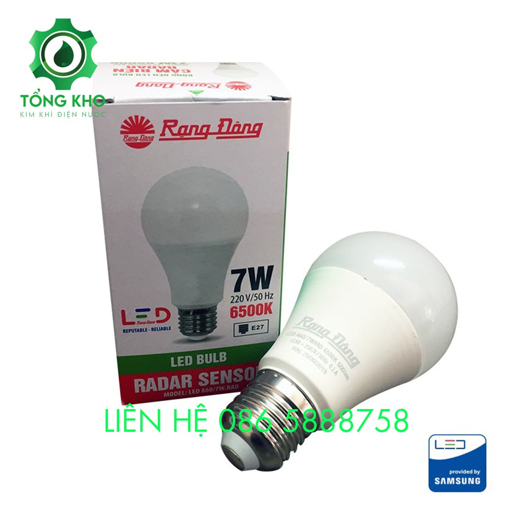 Bóng đèn LED tròn Rạng Đông cảm biến 15W, 9W, 7W - Tổng kim kim khí điện nước