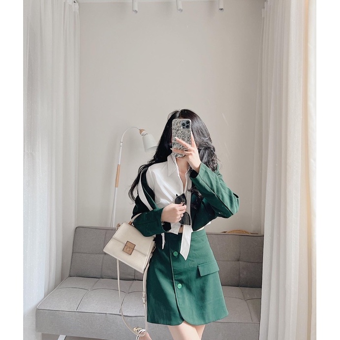 Set croptop blazer 3 chi tiết Samhyewear
