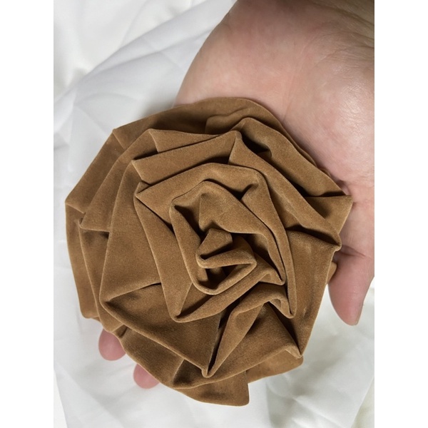 Hoa hồng trang trí gắn áo váy túi ví side 10cm hoa làm bằng vải nhung cứng budanh dày dặn mịn đẹp