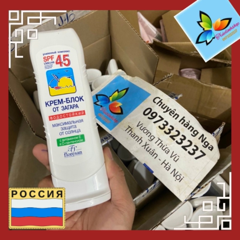 Kem chống nắng cung cấp chuyên sâu  FLORESAN yếu tố bảo vệ SPF 45 cho da khỏi tia UV 125ml