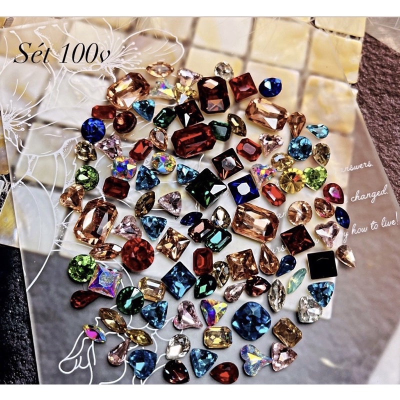 Đá Khối Mix màu - mix size trang trí móng 100 viên