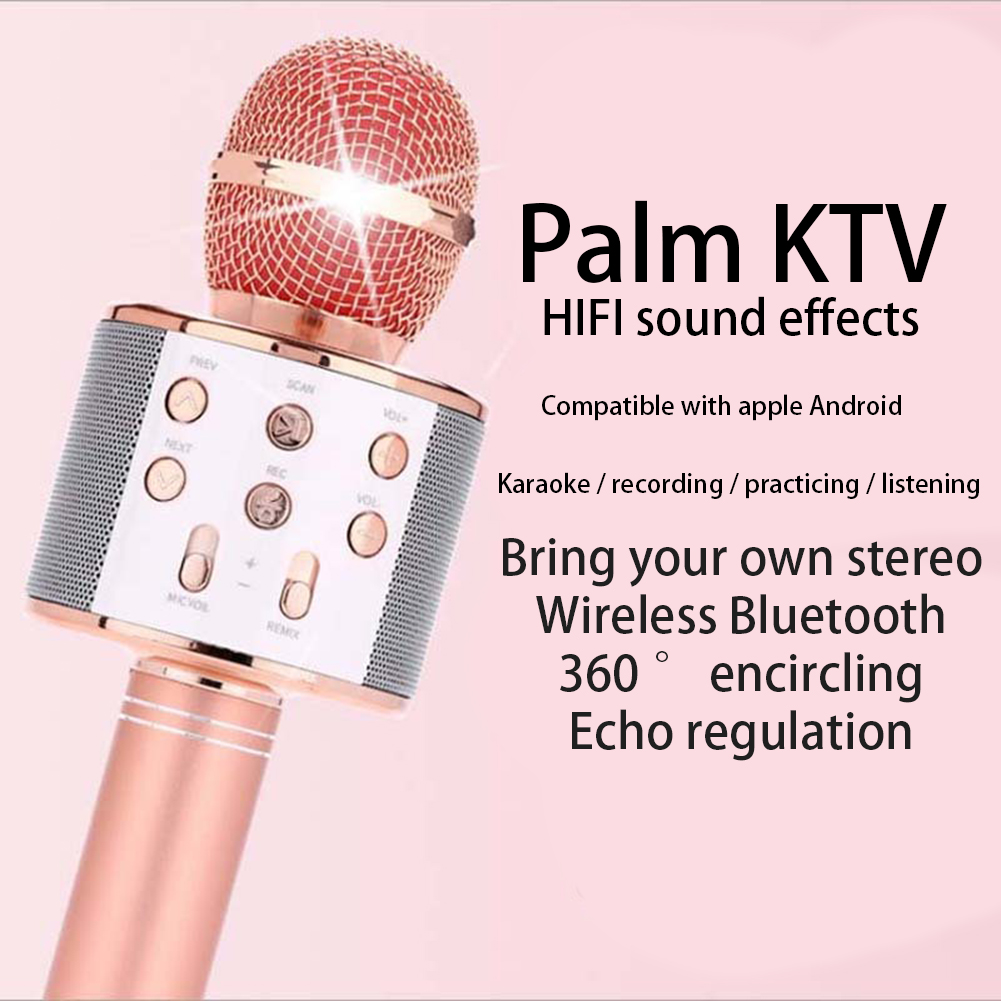 Micro Bluetooth Không Dây Hát Karaoke Chất Lượng Cao Kèm Phụ Kiện