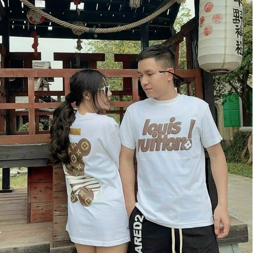 Áo phông gấu Nam Nữ Louis in 3D giấu quần Áo Đôi Món Quà Yêu Thương