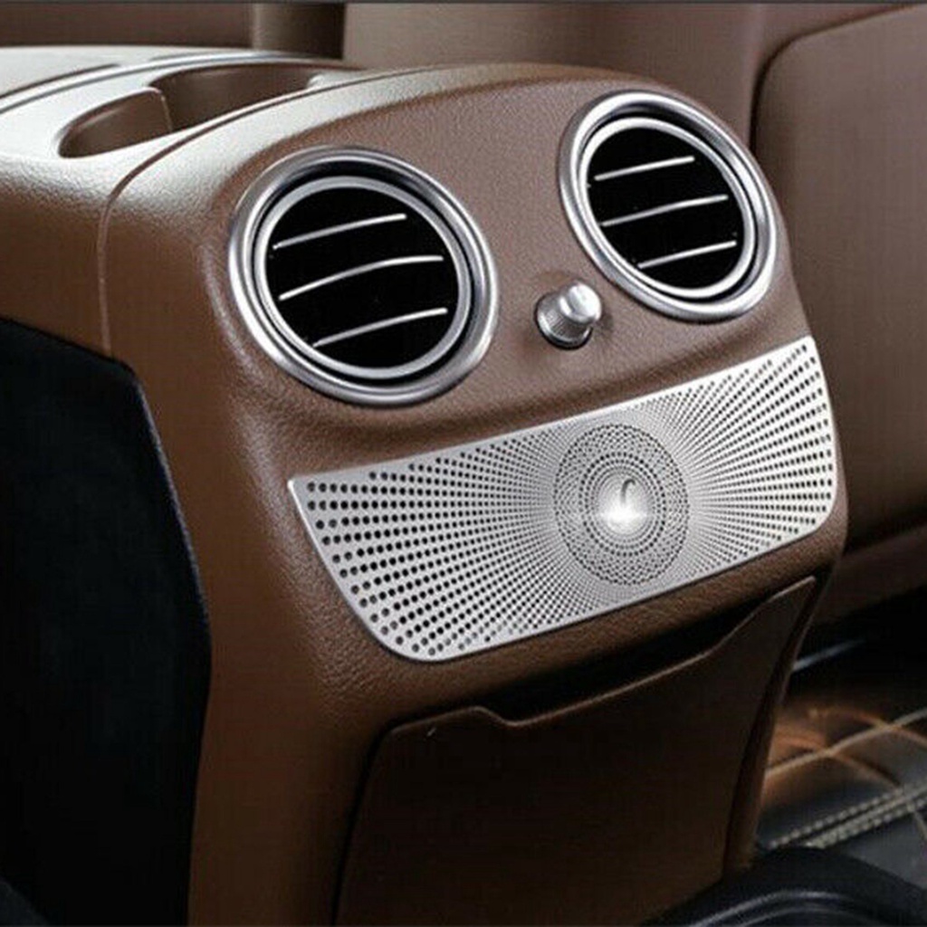 Ốp Viền Lỗ Thông Gió Phía Sau Màu Bạc Nhám Cho Mercedes Benz E Class W213 C Class W205 GLC X253 GLC260