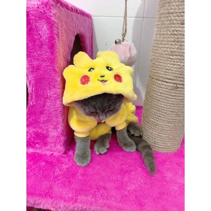 Áo 4 chân Pikachu siêu rẻ đẹp cho thú cưng