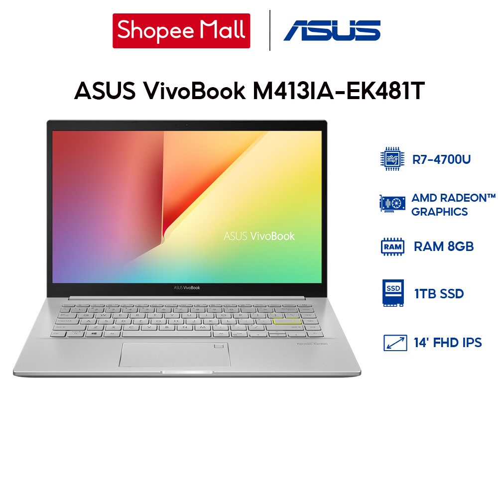 Laptop ASUS VivoBook M413IA-EK481T R7-4700U | 8GB | 1TB | 14' FHD | Win 10