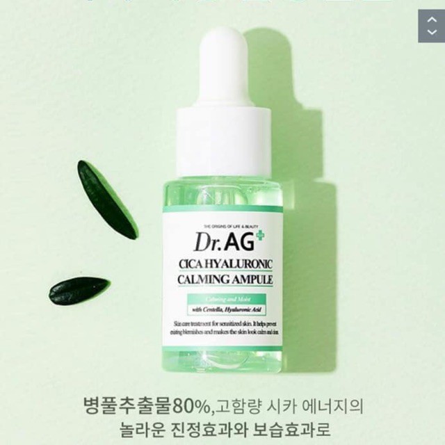 Tinh chất DR.AG+ Cica Hyaluronic Calming Ampule làm dịu và căng mịn da 30ml