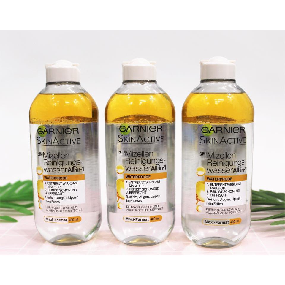 NƯỚC TẨY TRANG GARNIER SKIN ACTIVE ALL IN 1 tẩy được cả môi và mắt - Hàng nội địa nhập Đức