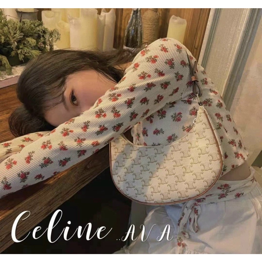 túi kẹp nách ce line tặng kèm ví siêu xinh full box size 23cm