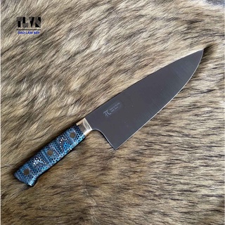 TLVN Dao Làm Bếp chefs chuyên thái cắt đa năng thép N690 Bohler cán nhôm epoxy cấu trúc tổ ong chống thấm nước