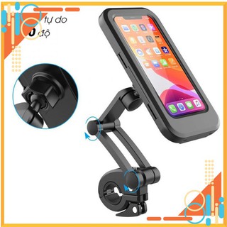 Kẹp Điện Thoại cho xe đạp xe máy, Giá đỡ điện thoại chống nước xoay 360 độ