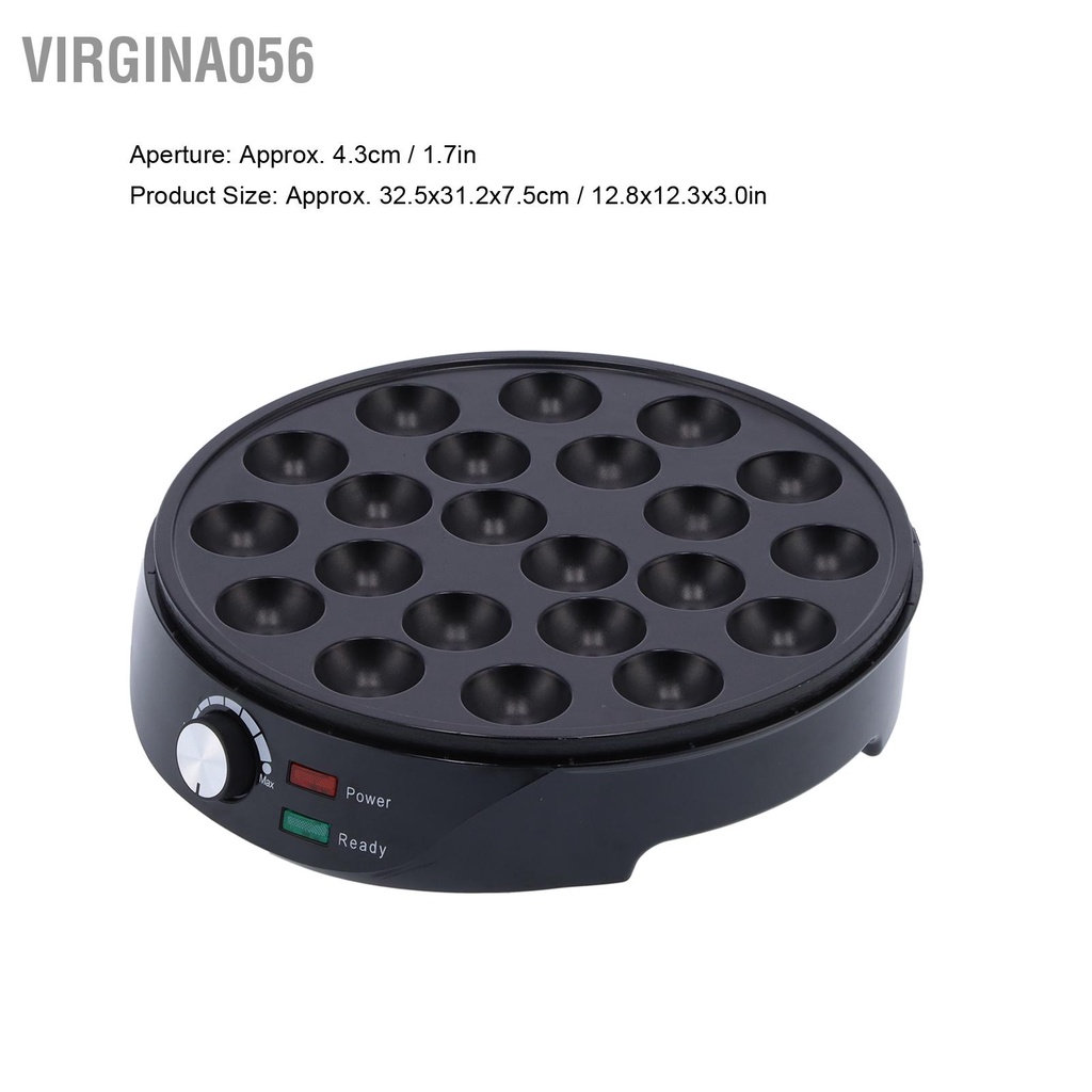 Có thể bán buôn Máy làm bóng bạch tuộc 22 lỗ ăn sáng Chảo nướng điện mini 1000W Virgina056 Hàng giao ngay