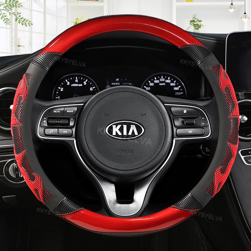 Bao Da Bọc Vô Lăng Xe Hơi Kia Ceed Sportage Picanto Cerato Seltos Soul Rio 3 4 5 38CM