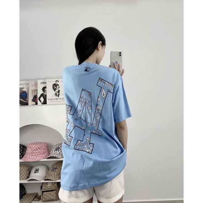 Áo thun MLB hoạ tiết nam nữ full tag