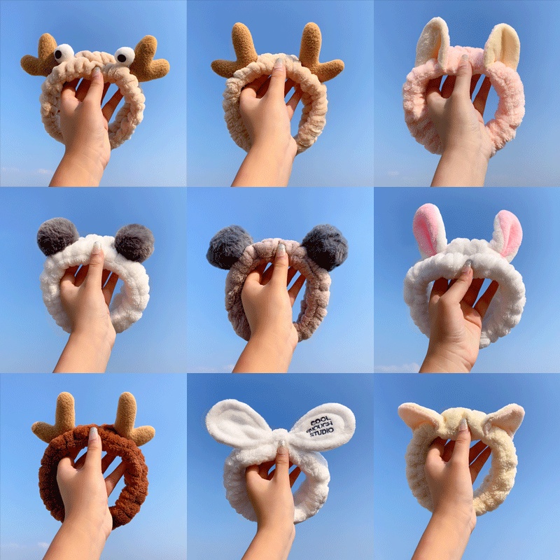 Băng đô tai thỏ bằng vải phong cách Hàn Quốc dễ thương thời trang cho nữ