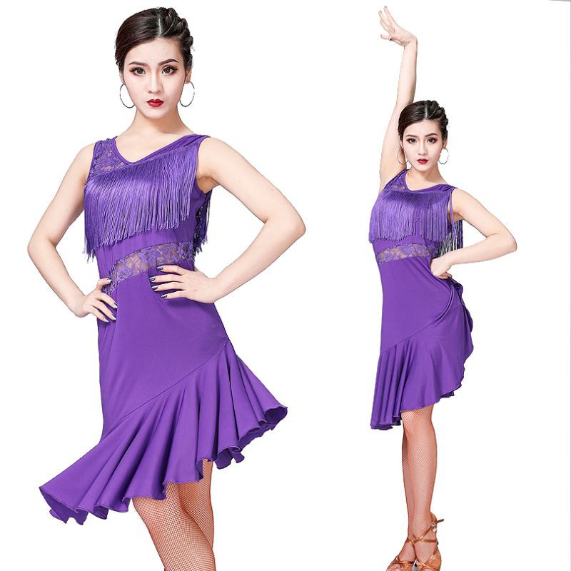 Đầm khiêu vũ phối tua rua thanh lịch cho nữ | BigBuy360 - bigbuy360.vn