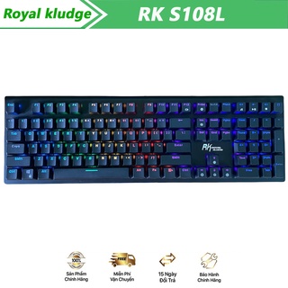 Bàn Phím Cơ Gaming Royal Kludge RKS108L Rainbow Switch Quang Học (Đen) Siêu Bền - Hàng Like New Siê thumbnail