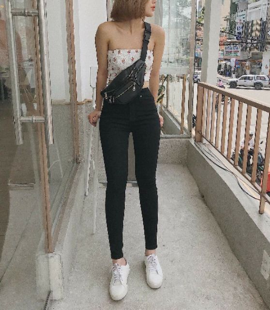 Quần skinny khuy túi hàng QCL1