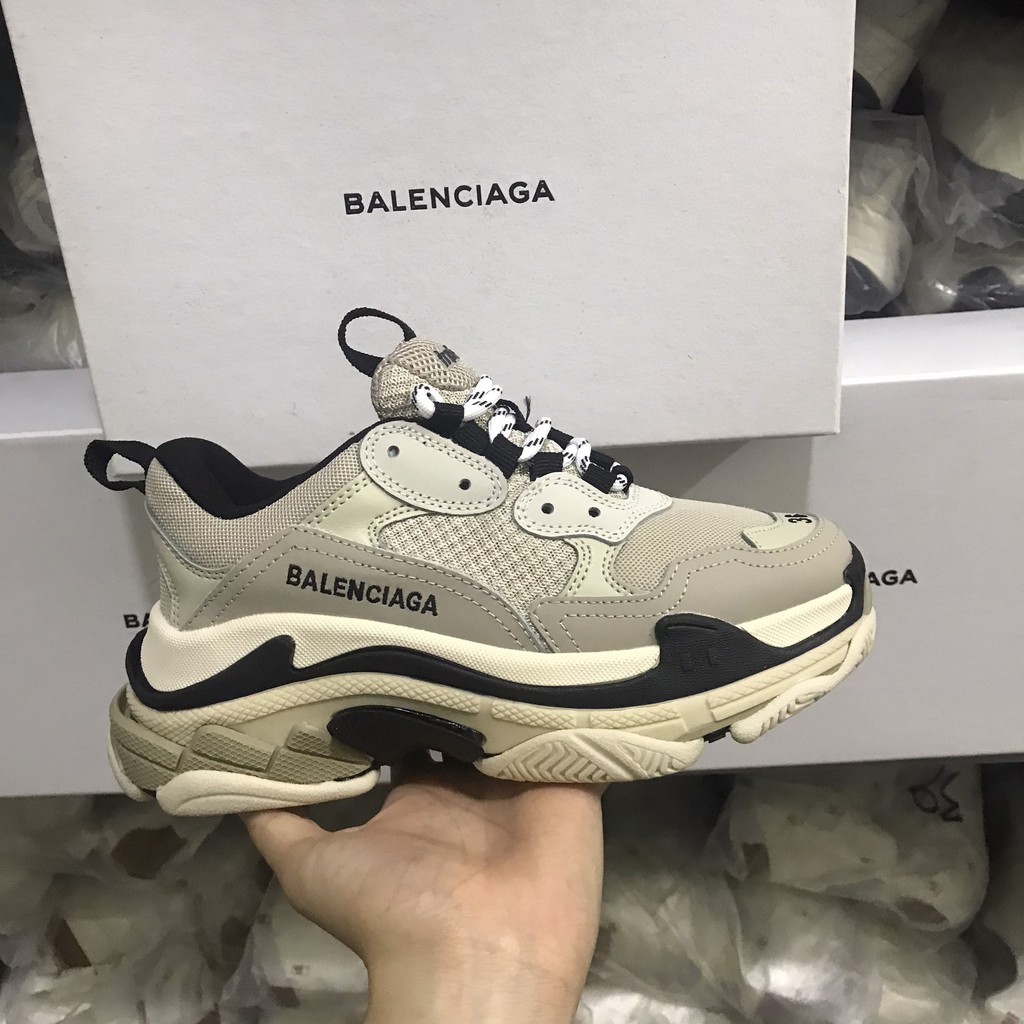 (Freeship + Phụ kiện)  Giày Balenciga màu Ghi Cao Cấp