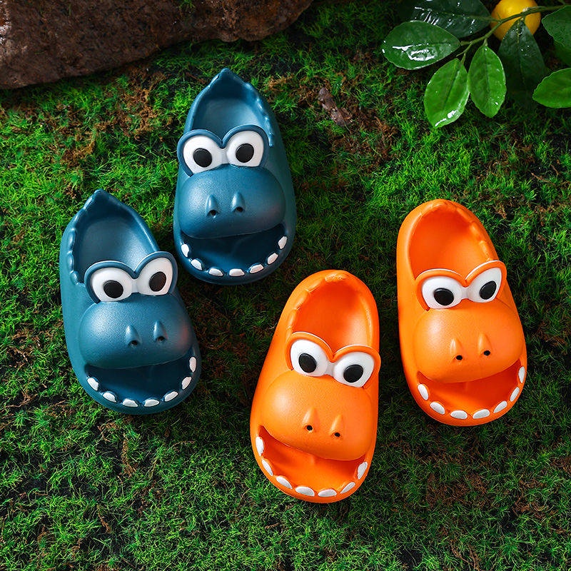 Dép Quai Ngang Họa Tiết Khủng Long Thiết Kế Mới Thời Trang Mùa Hè Cho Bé Trai