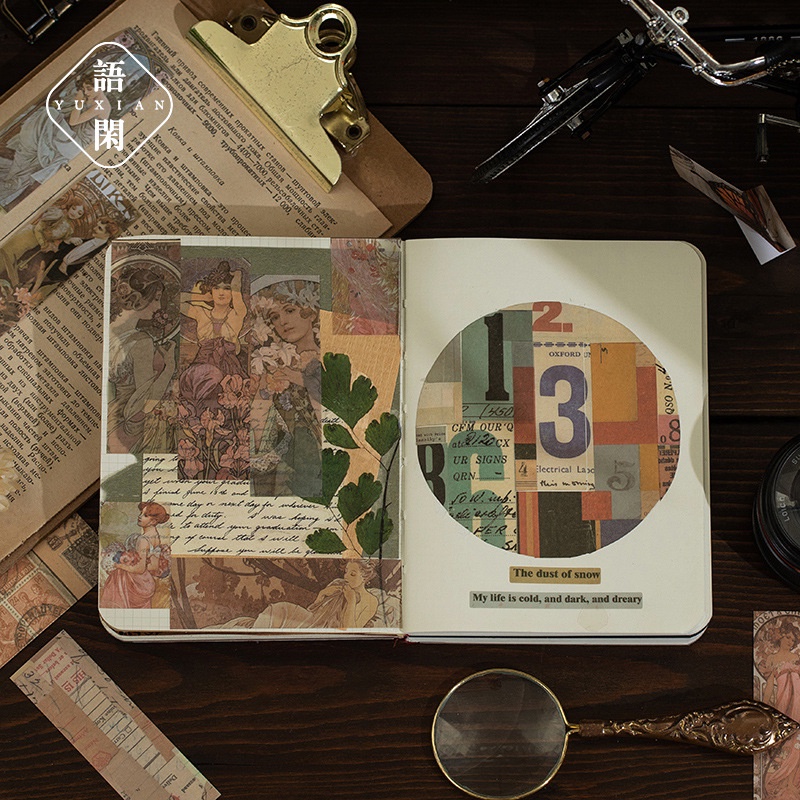 Sticker chủ đề vintage trang trí Scrapbook, sổ tay, vở - [ 118 ]