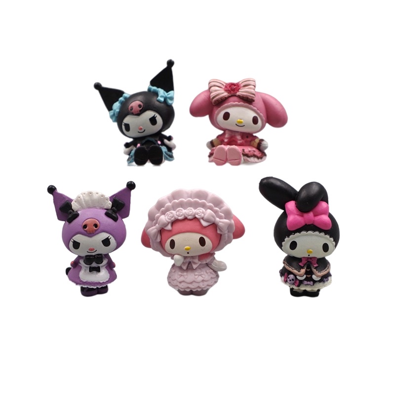 Set 5 Mô Hình Mèo Hoạt Hình Trang Trí Đáng Yêu