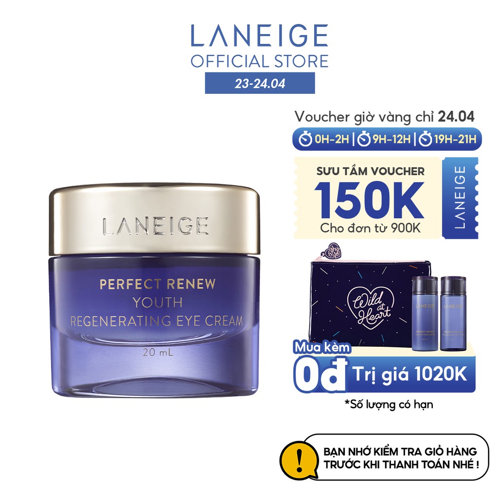  Kem dưỡng mắt ngăn chặn lão hóa LANEIGE Perfect Renew Youth Regenerating Eye Cream 20ml