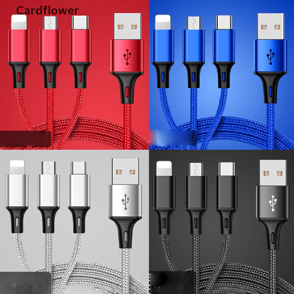 Dây Cáp Sạc Nhanh 3 Trong 1 Loại C Micro USB Đa Năng Dành Cho iPhone