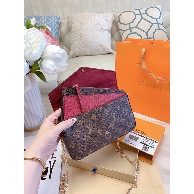 🔱  Sét 3 món ŁV Felicie, túi nữ bản Đặc Biệt full box + bill