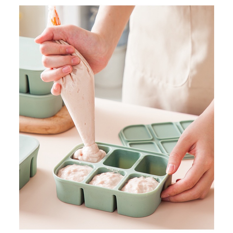 Khay Silicone Trữ Đông Đồ Ăn Dặm Baby'si, Hộp Trữ Thức Ăn Cho Bé, Hộp Đựng Thực Phẩm